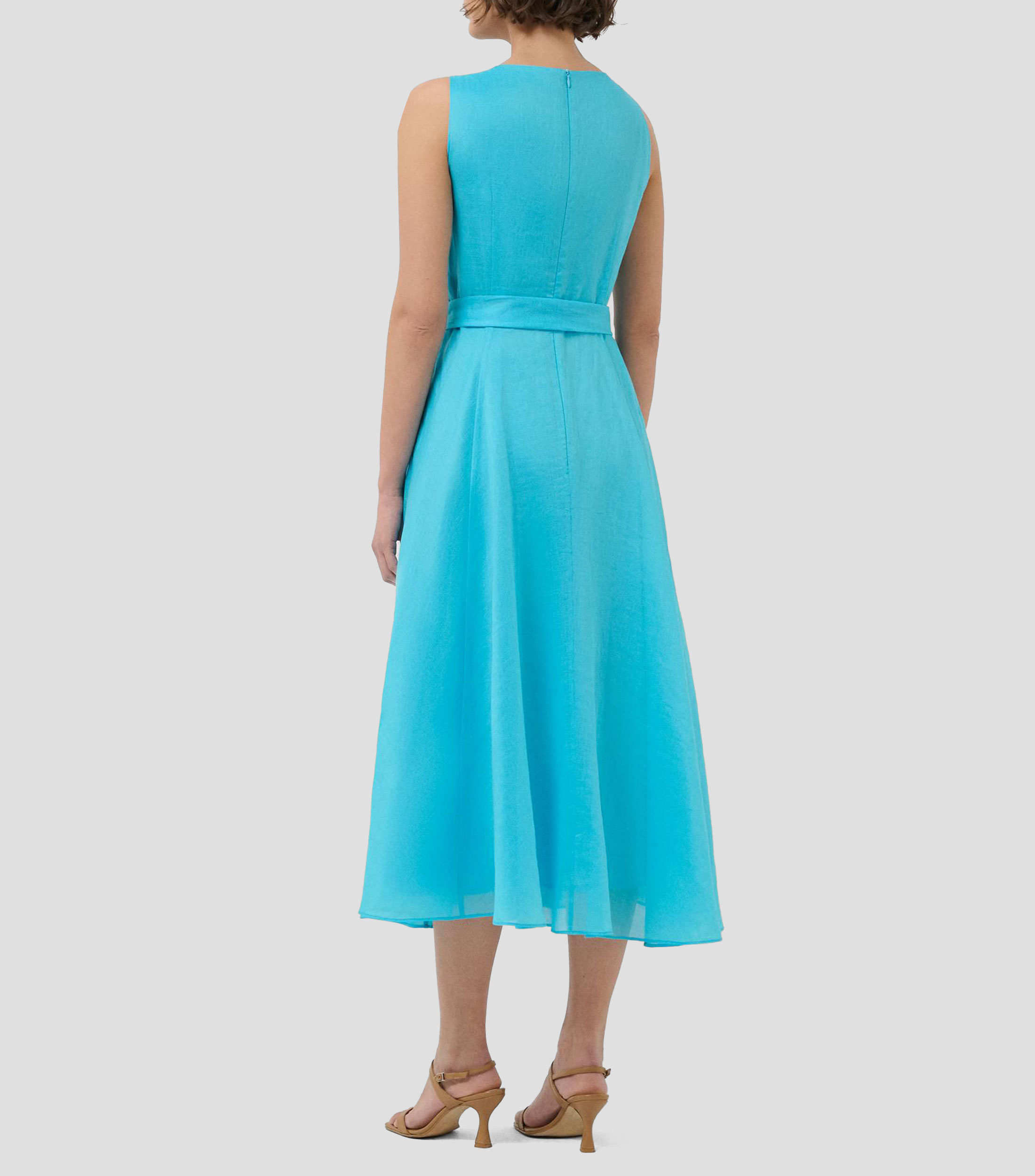 Vestido midi liso Mujer
